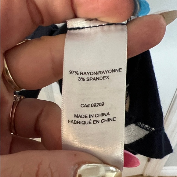 Cleo Navy and White Striped Midi Dress - Picture 3 of 4